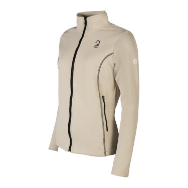 Sweat zippé Lauria Garrelli Limone femme Gris / beige