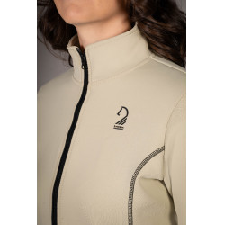 Sweat zippé Lauria Garrelli Limone femme Gris / beige