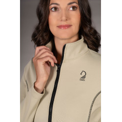 Sweat zippé Lauria Garrelli Limone femme Gris / beige