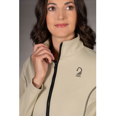 Sweat zippé Lauria Garrelli Limone femme Gris / beige