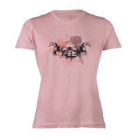 Dames-T-shirt HKM Running Horse met korte mouwen Oudroze