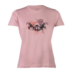 T-shirt HKM femme Running Horse manches courtes Vieux rose T-shirt HKM femme Running Horse manches courtes Vieux rose