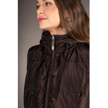 Veste sans manches Lauria Garrelli longue Arezzo femme Marron foncé