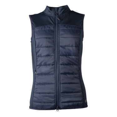 Veste sans manches HKM en jersey/nylon Basel II Style femme Bleu profond