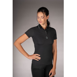 Polo Laura Garrelli Limone manches courtes femme Noir