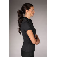 Polo Laura Garrelli Limone manches courtes femme Noir