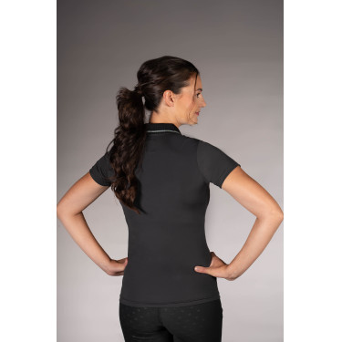 Polo Laura Garrelli Limone manches courtes femme Noir