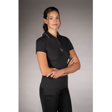 Polo Laura Garrelli Limone manches courtes femme Noir