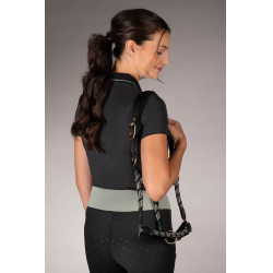 Polo Laura Garrelli Limone manches courtes femme Noir