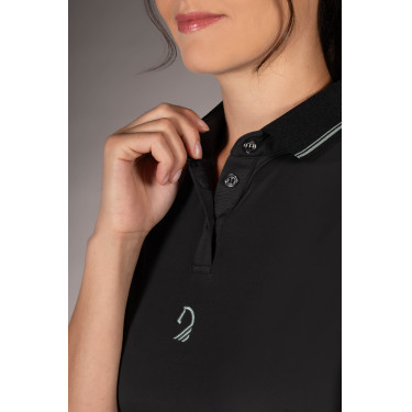 Polo Laura Garrelli Limone met korte mouwen voor dames Zwart Polo Laura Garrelli Limone met korte mouwen voor dames Zwart