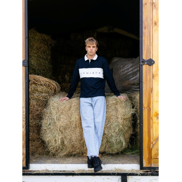 LeMieux heren rugbyshirt Marine Marineblauw LeMieux heren rugbyshirt Marine Marineblauw