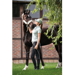 Polo Laura Garrelli Limone manches courtes femme Salvia Vert