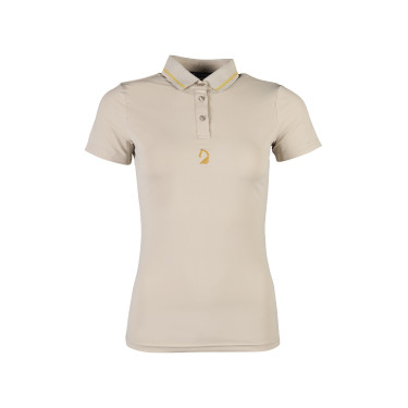 Polo Laura Garrelli Limone manches courtes femme Gris / beige