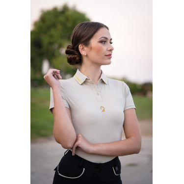 Polo Laura Garrelli Limone manches courtes femme Gris / beige Polo Laura Garrelli Limone manches courtes femme Gris / beige