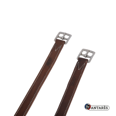 Gespen Signature by Antares, dubbel gevoerd kalfsleer Bruin