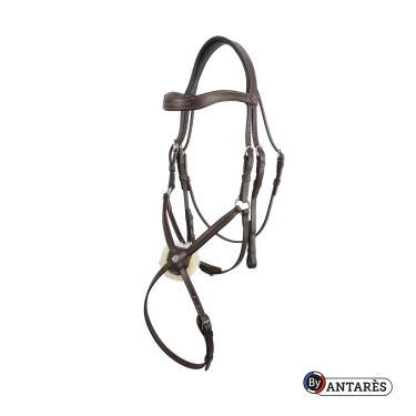 Bridon Signature by Antares muserolle combinée Marron