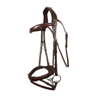 Bridon Signature sport by Antares muserolle combinée Marron Bridon Signature sport by Antares muserolle combinée Marron