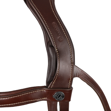 Signature sport hoofdstel by Antares gecombineerde neusriem Bruin