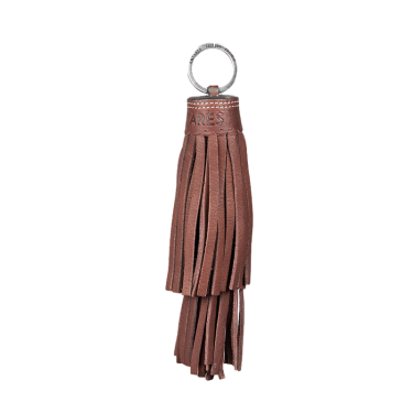Porte clef Antares pompon Noisette Marron