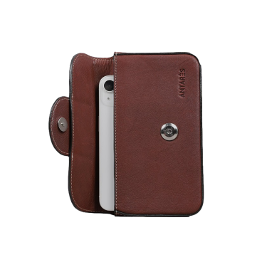 Pochette téléphone Antares Melrose grand format Noisette Marron