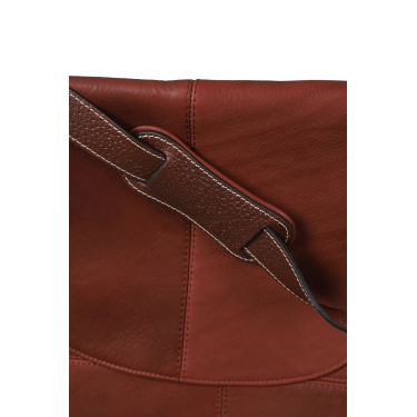 Sac bandoulière Antares en cuir Milano Noisette Marron