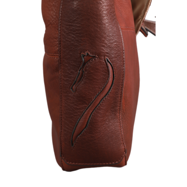 Sac bandoulière Antares en cuir Milano Noisette Marron