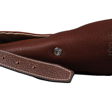 Sac bandoulière Antares en cuir Milano Noisette Marron