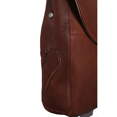 Schoudertas Antares van Milano-leer Hazelnoot Bruin