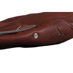 Sac bandoulière Antares en cuir Milano Noisette Marron