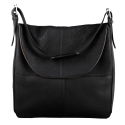 Sac bandoulière Antares en cuir Milano Noir
