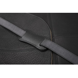 Sac bandoulière Antares en cuir Milano Noir