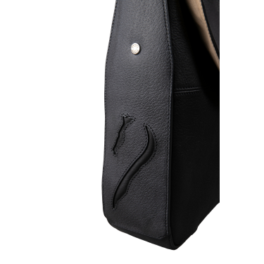 Schoudertas Antares van Milano-leer Zwart
