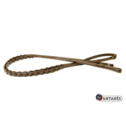 Rênes tressées Signature by Antares 16 mm Marron