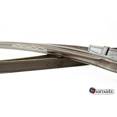 Gevlochten teugels Signature by Antares 16 mm Bruin