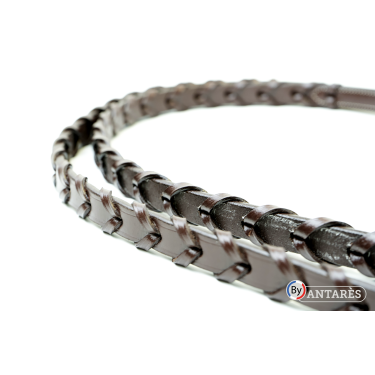 Gevlochten teugels Signature by Antares 16 mm Bruin