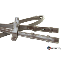 Signature teugels by Antares rubber 16 mm 7 stops Bruin