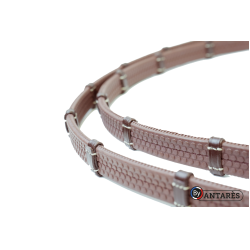 Signature teugels by Antares rubber 16 mm 7 stops Bruin