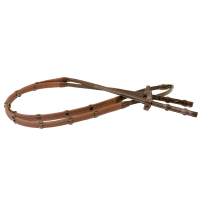 Rênes Signature by Antares caoutchouc 16 mm 7 arrêtoirs Marron