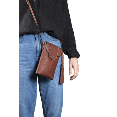 Pochette verticale Antares Lisbonne Noisette Marron