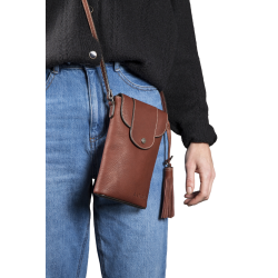 Pochette verticale Antares Lisbonne Noisette Marron