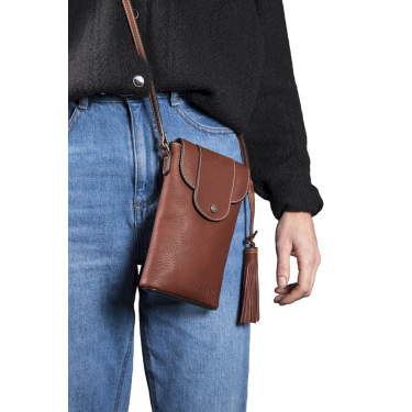 Pochette verticale Antares Lisbonne Noisette Marron