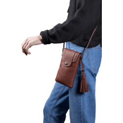 Pochette verticale Antares Lisbonne Noisette Marron