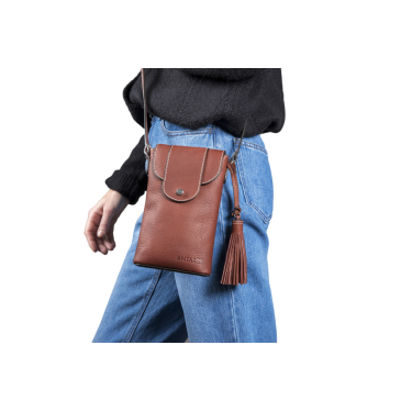Pochette verticale Antares Lisbonne Noisette Marron