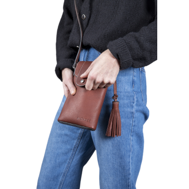 Pochette verticale Antares Lisbonne Noisette Marron