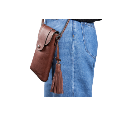 Verticale pochette Antares Lissabon Hazelnoot Bruin