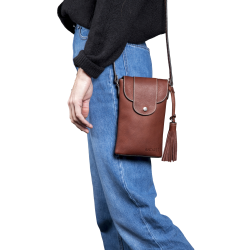 Pochette verticale Antares Lisbonne Noisette Marron