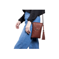 Pochette verticale Antares Lisbonne Noisette Marron