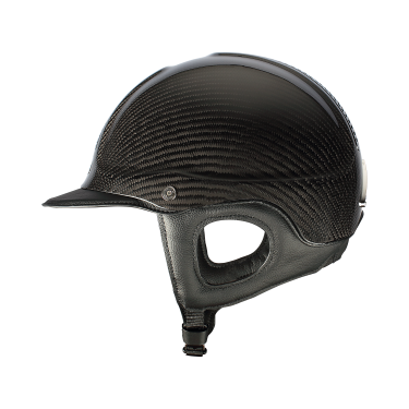 Antares Precision Carbon helm met standaard klep Zwart / zwart / chroom / zwart