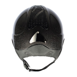 Antares Precision Carbon helm met standaard klep Zwart / zwart / chroom / zwart