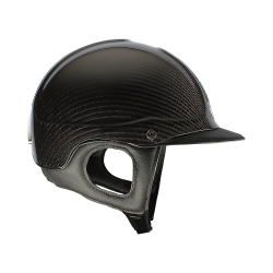 Antares Precision Carbon helm met standaard klep Zwart / zwart / chroom / zwart